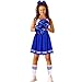 Ramede Cheerleader Costume for Women Cheer Uniform Party Set Cheerleader Costume striped Socks Bow Hair Accessory Pom Poms(Large)