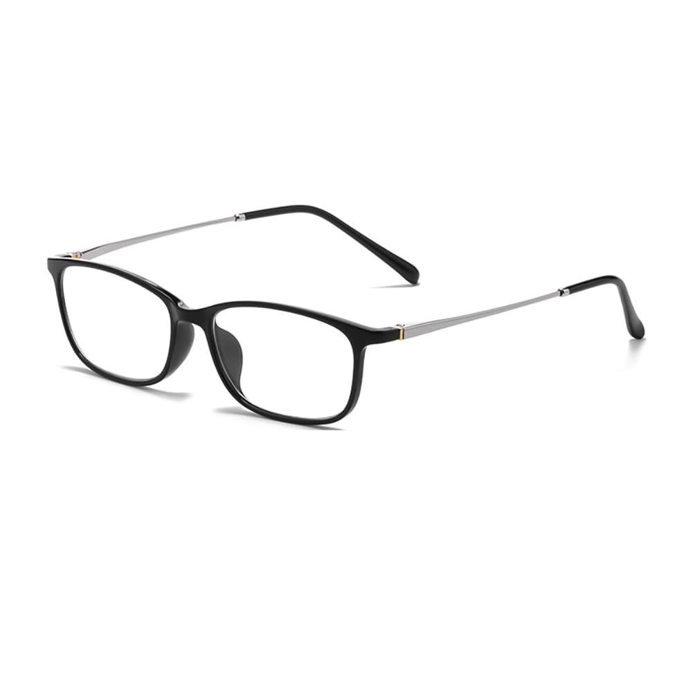 JIETIAN Herren Business Anti-Blaulicht-Computerlesegerät, HD Asphärische Harzgläser Anti-Ermüdungsbrille Refraktion +1.0 bis +3.0,Schwarz,+2.5