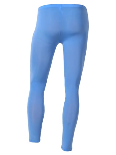 FEESHOW Mens Silk Pouch Underwear Lingerie Home Long Pants Tights2