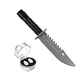 TLSDDTY Himiko Toga Cosplay Knife + Vampire Fangs, Anime Plastic Dagger Fack Teeth Dentures for Halloween Party Costume Props Silver
