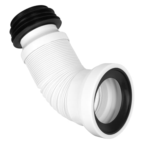 KOVSGQ Pipe WC Flexible Waste Pipe Flexible de Raccordement WC Extensible 250mm-500mm S'adapte à Toutes les Configurations Idéal pour Evacuation Rénovation évite le...