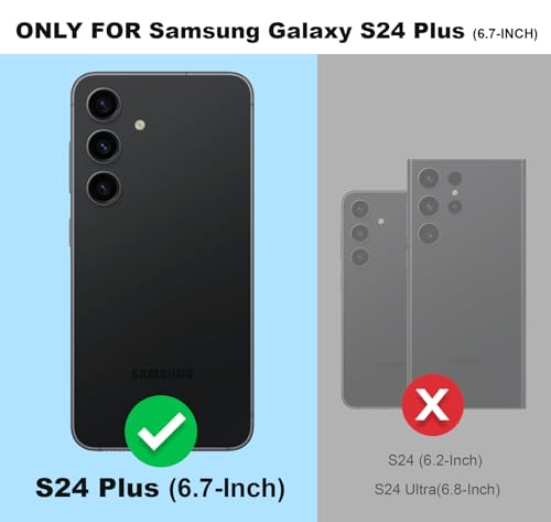 Silverback for Samsung Galaxy S24 Plus Case with Ring, Women Girls Bling Holographic Sparkle Glitter Cute Cover,Diamond Ring Protective Phone Case for Galaxy S24 Plus - Purple