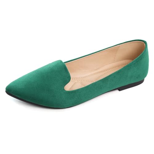 Image of Dear Time Women's Classic Ballets Pointy Toe Flats Comfortable Dress Flats Office Work Shoes