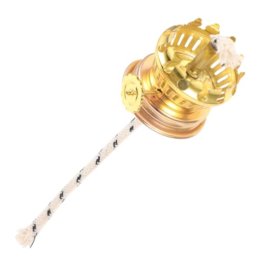 SOLUSTRE Vintage Mini Kerosene Lamp Wick Holder Zinc Alloy Oil Lamp Replacement Wick Burner