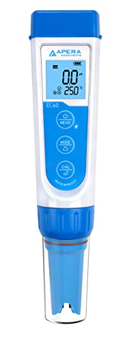 Buy 2 get 3 Apera Instruments, LLC-AI314 Premium Series EC60 Waterproof Conductivity Pocket Tester Kit, ±1% F.S Accuracy, Easy Switch of EC/TDS/Salinity, Replaceable Probe