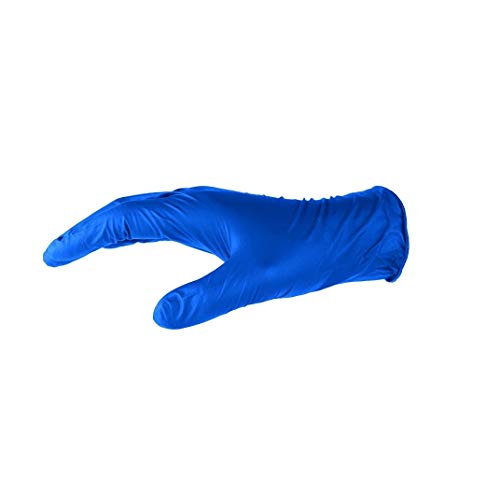 PRO FIT Nitril Einweghandschuhe â Nitrilhandschuhe, Einmalhandschuhe, Schutzhandschuhe, Sehr robust, Frei von Puder, Latex & Silikon - 100 Stück, Blau (S)