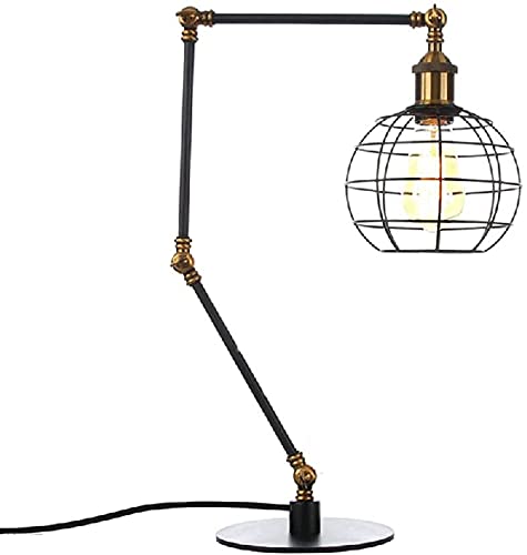 Fjh Swing Arm Desk Lamps With Metal Ball Cage Shade Desertcart