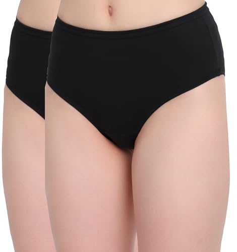 Image of Shasmi Women's High Coverage Cotton Hipster Panties | Super Combed Mid Rise Briefs | Mid Waist Printed Underwear for Women | Soft Breathable Everyday Comfort Innerwear (Pack of 3)