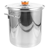 LALADEFIEE Edelstahl Suppentopf Metall Eimer Robuster Meeresfrüchte Kochtopf Rostfrei Wärmebeständig Für Hummer Krebsgerichte Gastronomie Gebrauch
