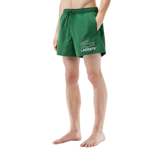 Image of Lacoste Men's Croc Print Swim Trunks