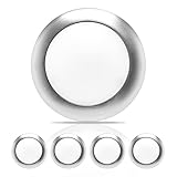 ECOELER 4 Pack 6 Inch Dimmable LED Disk Light Brushed Nickel Finish, 16.5W 3000K Warm White, J-Box Low Profile Flush Mount Recessed Retrofit Ceiling Lights Fixture for Home Improved