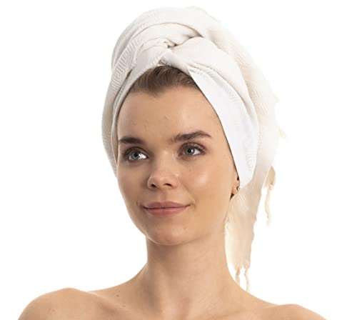 Demmex (Set Of 2) Certified 100% Organic Turkish Cotton Prewashed Decorative Bathroom Peshtemal Towel For Hand, Face, Hair, Gym, Yoga, Tea, Discloth, Kitchen, Bath, 18X36 Inches (Vintage White) #TOP7