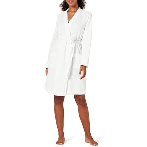 Amazon Essentials Peignoir Long en Tissu Nid D’Abeille Léger Femme Cover