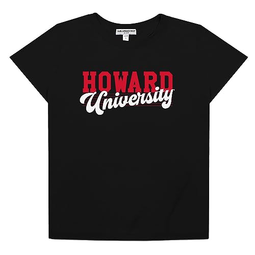 Suburban Riot Howard University Official New School Loose Women's Tri-Blend Short Sleeve T-Shirt (X-Large) Black