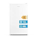 COMFEE' RCD115WH2 Frigorifero Piccolo con Freezer 80 Liter, Frigo Monoporta, Bassa Rumorosità 39db, Porta Reversibile, Compressore Inverter, Luce LED, Adatto per Casa, Ufficio, Camera, Bianco