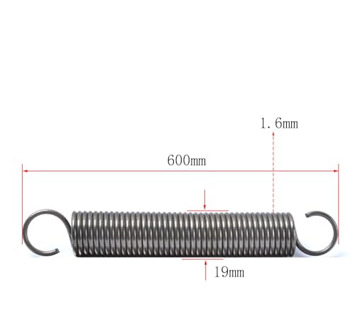Ressort d'extension acier 19mm traction compression double crochet - 3