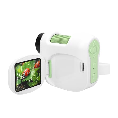 Generic Microscopio de Mano Plegable para Niños con Pantalla a Color 100-1600X para Observación, Grabación y Fotografía, Microscopio con Cámara Portátil para Estudio y Actividades Al Aire Libre