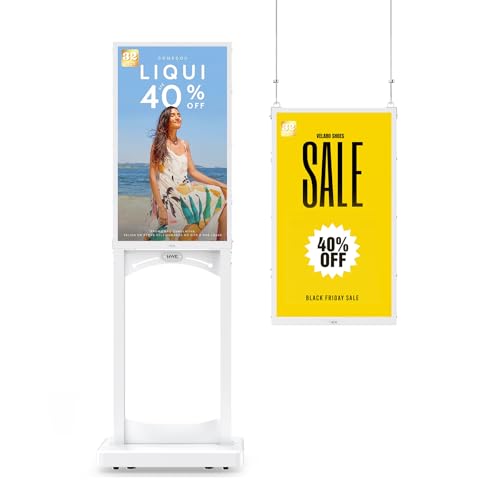 Image of MWE 32 Inch Indoor Digital Signage Display, 1000 Nits Window Advertising Display Kiosk, Free Custom Logo Nameplate, Support Floor Standing or Ceiling Mounted, for Retail Store Window Promotion