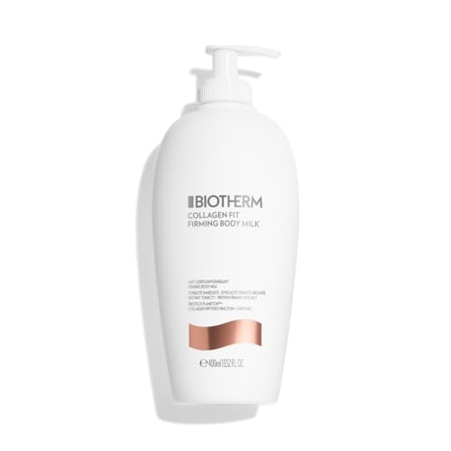 Biotherm Collagen Fit Body, Leche Corporal Reafirmante, Para Todo Tipo de Piel, Hidratación Intensa, Enriquecida con Biotech Plankton y Ceramidas, 400 ml
