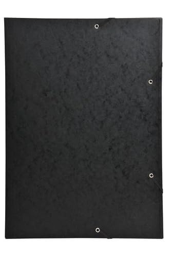 Exacompta 5 Chemises à Élastiques 3 Rabats 600 g/m² A3 Noir