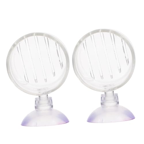 BESPORTBLE 2 Pcs Red Worm Feeder Reptile Water Dish Fish Feeder Fish Tank with Water Shrimp Feeder Dish Fish Food Feeder Aquarium Tank Feeding Ring Fish Tank Feeding Tools Tanks Frog Glass