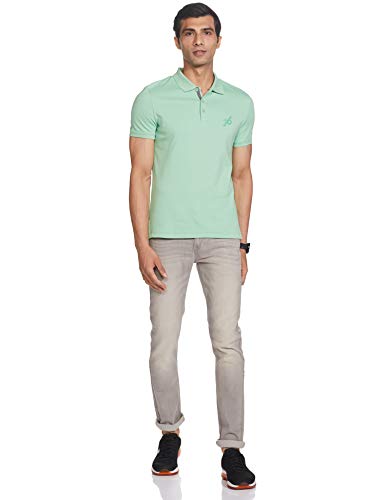 Image of Jockey Men Cotton Blend Solid Regular Fit Sport Polo T-Shirt