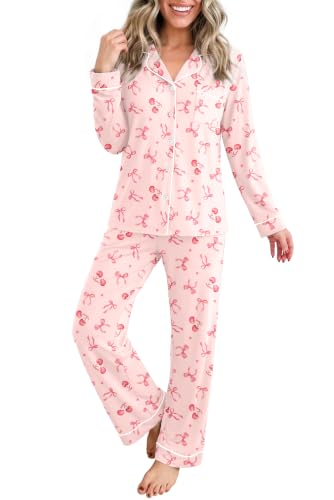 Womens Pajamas Set Button Up Pjs - image 1