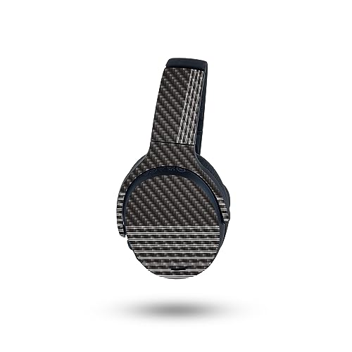 Image of MightySkins Carbon Fiber Skin Compatible with Skullcandy Crusher ANC 2 - Pinstripe | Protective, Durable Textured Carbon Fiber Finish | Easy to Apply, Remove, and Change Style