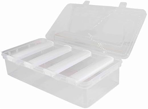 Plastic Bangle Organizer Box with Clear Lid – Multi Slot Jewelry Storage Case for Bangles, Bracelets &amp; Accessories, Lightw...