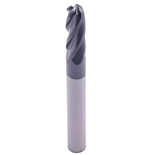 Image of BestParts 5Pcs 1 /4 inch 4 Flute Solid Carbide Ball Nose End Mills, AlTiN Coated | 30 Degree Helix, 1 /4 inch Cutting Diameter, 1 /4 inch Shank Diameter, 3 /4 inch Length of Cut, 2-1 /2 inch Overall Length