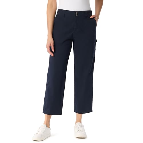 Gloria Vanderbilt Women's Cropped Carpenter Pant with 6 Pockets Standard