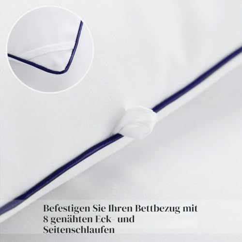 Aisbo Bettdecke 155x220 Ganzjahresdecke für Bett - Decke 155 x 220cm Steppbettdecke 300GSM, Schlafbettdecke 155x220 cm Warm für Winter… – Ansicht 6