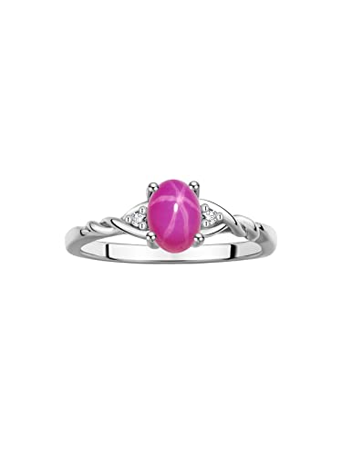 Bague rubis diamant RYLOS bague pierre naturelle anti ternissement