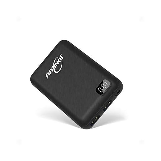 Liten bärbar telefonladdare 10 000 mAh snabbladdning 2,4 en powerbank externa batteripaket dubbla portar med LCD-skärm Powerpack kompatibel med iPhone Huawei iPad Samsung Nintendo Switch och surfplattor