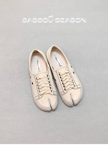 Tabi Shoes Flats for Women Split Toe Wide Width Lace-up Convenient Breathable Comfortable Casual Round Toe Retro Y2K Sneakers Dress Spring Summer Fall Indoors Outdoors4
