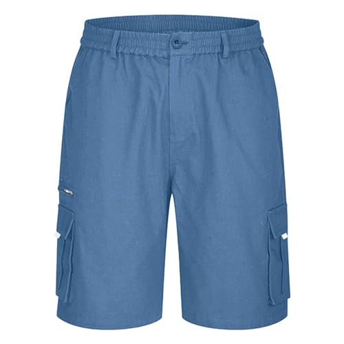 Shorts Cargo para Hombre con Bolsillos, Cintura Elástica miniatura 3
