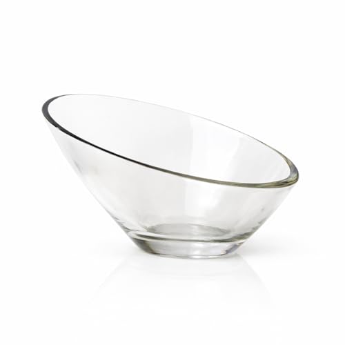 Image of KALAKRITI 6 Inches Glass Flower Vase | Slant Cut Vase for Fresh Flowers, Floating Candles & Potpourri | Multipurpose Centerpiece Bowl for Living Room, Dining Table & Office Decor (Pack of 1)
