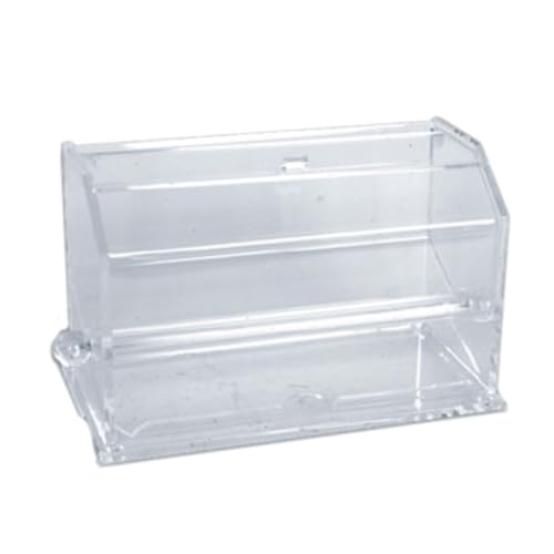 FSE PLSD002 Straw Dispenser, 12-5/8" x 5-5/8" x 6-7/8"H, Rectangular, Easy Lift top, Acrylic, Clear