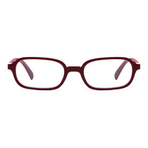 Image of FEISEDY Fashion Rectangular Blue Light Glasses for Women Retro Small Frames Vintage Trendy 90s Square Eyeglasses B0255