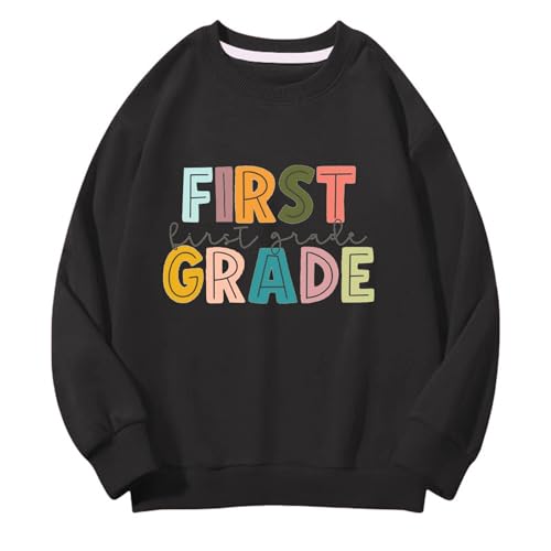 First Day of School Tops for Kids Girls Boys First Grade Cute Graphic Tee Tshirt Tween Back to School Long Sleeve Creneck Top3