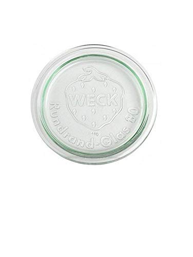 3 x Weck 80mm (3 1/8") MEDIUM ORIGINAL Loose Fitting Replacement Glass Lid. Fits WECK Models 751, 900, 901, 908, 976, 996.