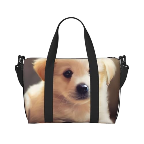 Travel Duffel Bag for Men Gym Bag, Cute dog Luggage Bag with Shoulder Strap, Large Gym Tote Bag for Women, Weekender Overnight Bag, Foldable Carry on Bag for Airplane