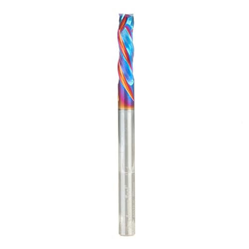 Image of Amana Tool Spektra Extreme Tool Life Coated Solid Carbide CNC Compression Spiral Router Bit, 48320-K, 6mm D x 22mm CH x 6mm Shank x 75mm Long 3 Flute