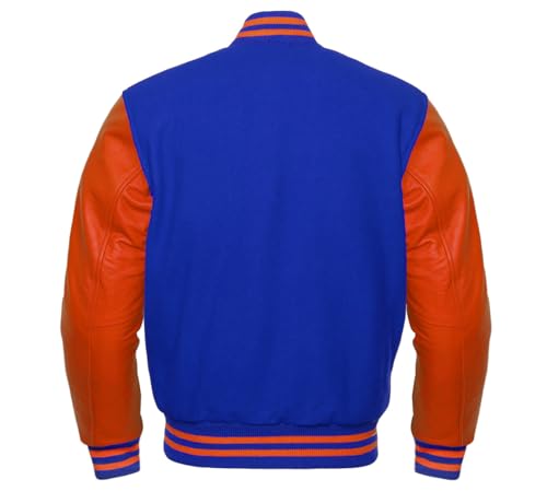 Zaine Enterprises Men's Varsity Baseball Lettermen Basketball Bomber Jacket Multiy Wool & Geniune Leather Sleeves2