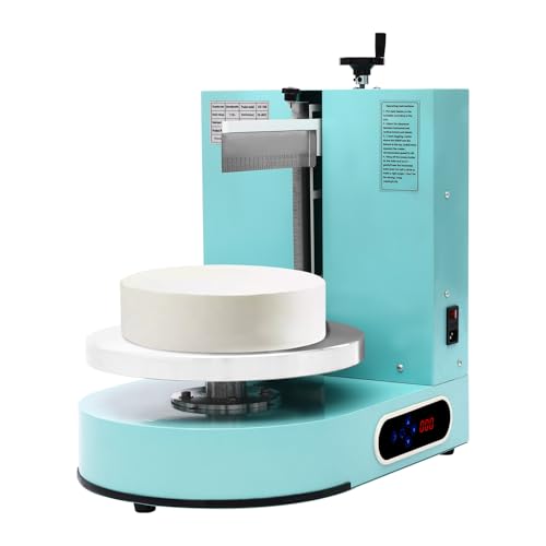 Electric Cake Decorating Machine, Cake Spreading Machine, Green Birthday Cake Cream Smooth Coating Decoration Machine, Automatic Cream Butter Coating Machine, Commercial Cake Icing Coating Machine
