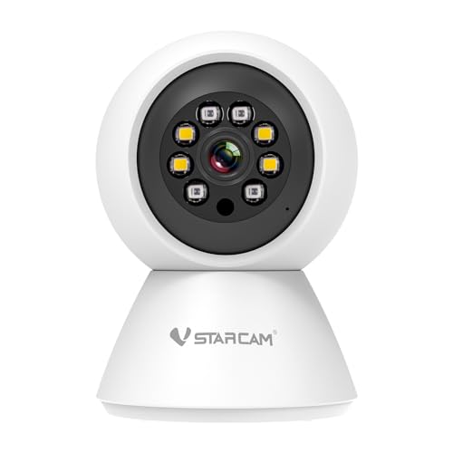 VSTARCAM 1080P Sicherheitskamera Indoor, Kameras für Home Security Indoor mit Farb Night Vision, Pan-Tilt Haustierkamera, Smart Motion Detection, Human Tracking, 2-Way Audio, Lokaler/Cloud-Speicher