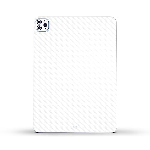 Image of MightySkins Carbon Fiber Skin Compatible with Apple iPad Pro 11 inch M2 4th Gen (2022) Full Wrap Kit - Solid White | Protective, Durable Textured Carbon Fiber Finish | Easy to Apply | Made in The USA