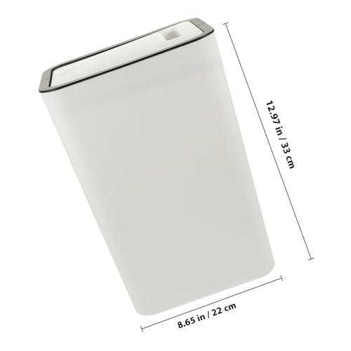 Valiclud caneca de basura blanca con tapa 10L estilo nórdico miniatura 2