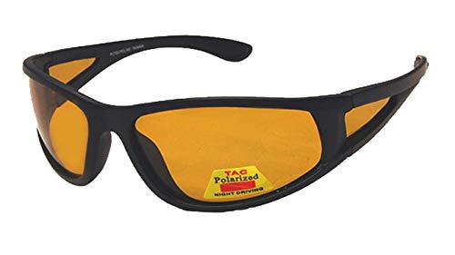 High-Definition Polarized Fishing sunglasses Gold Lens Sports Wrap - Main Image