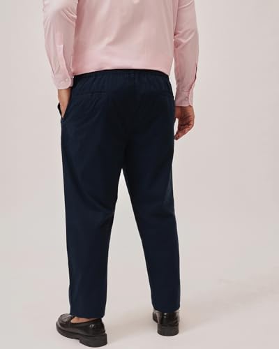 Image of Plus Size Men Stretchable Chino Pants Pure Cotton Casual Trousers for Men